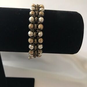Premier Design two tone vintage silver & gold bracelet